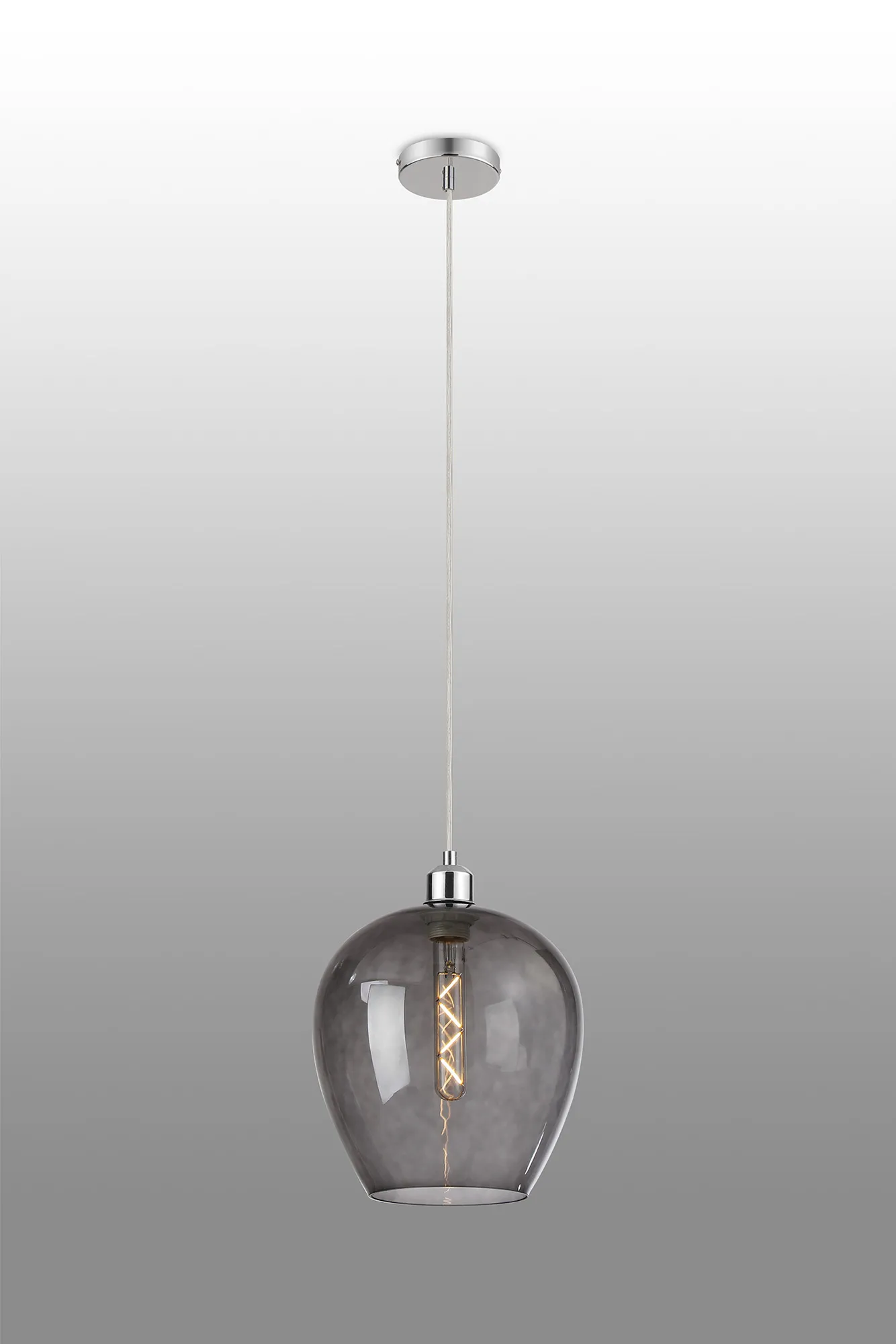 Cawdor Polished Chrome Ceiling Lights Deco Single Pendant